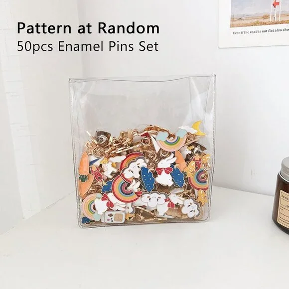50Pcs Enamel Pins for Backpacks Cute Pins Bulk for Hats Jackets Lapel Pins Brooc